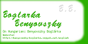 boglarka benyovszky business card